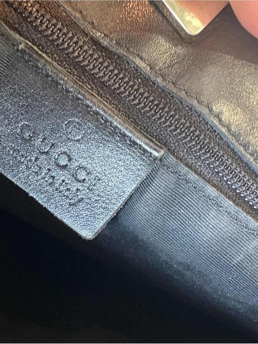 Gucci Jacquard Tom Ford Era GG Black Shoulder Bag Leather Trim COA - Picture 6 of 8